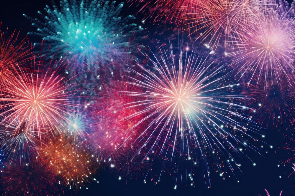 Colorful fireworks backgrounds outdoors night. 