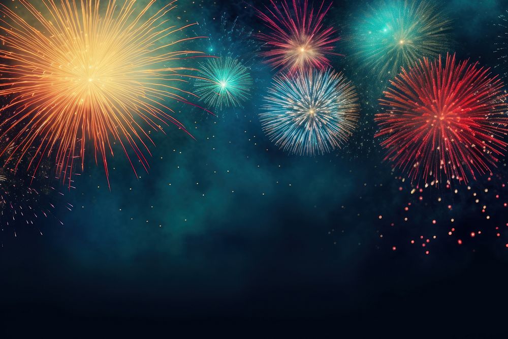 Colorful fireworks backgrounds outdoors night. 