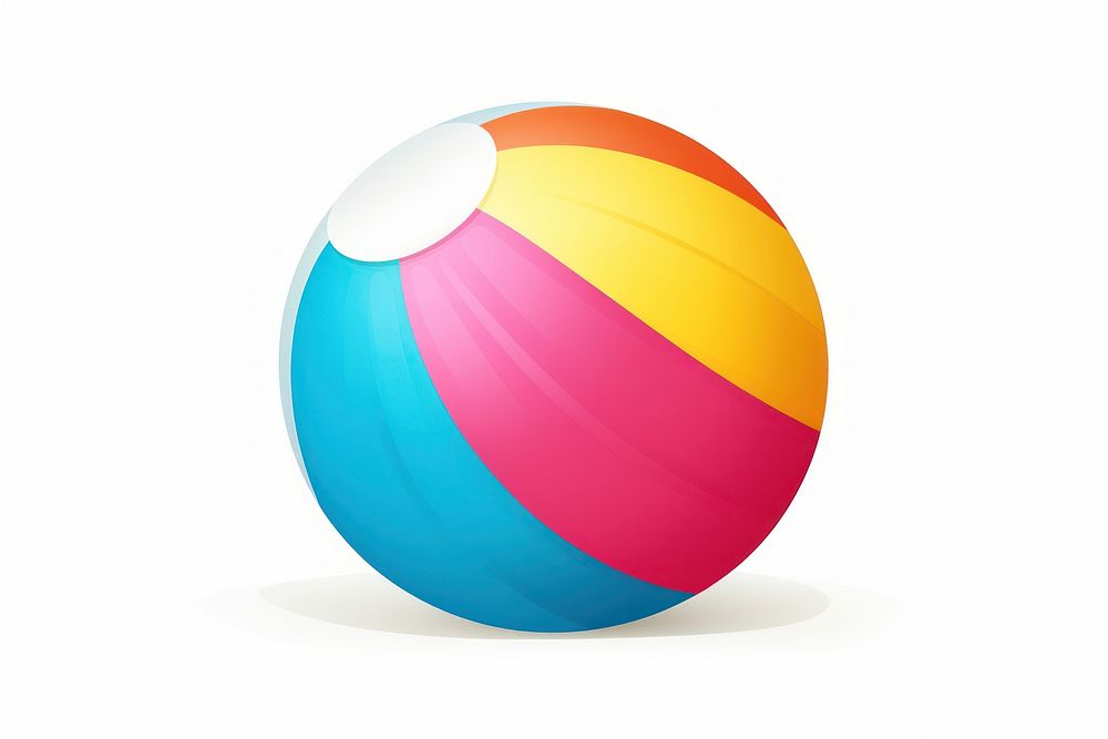 Beach-ball sphere egg white background. AI generated Image by rawpixel.