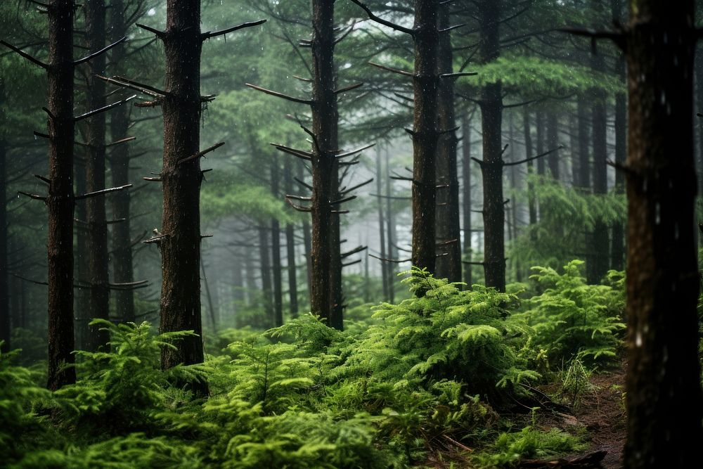 Forest tree vegetation woodland. AI generated Image by rawpixel.