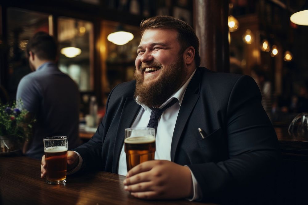 Drink beer drinking portrait. AI generated Image by rawpixel.