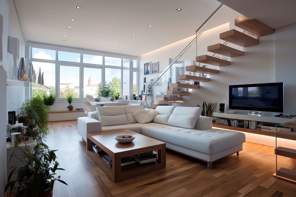 Modern living room house architecture furniture. 