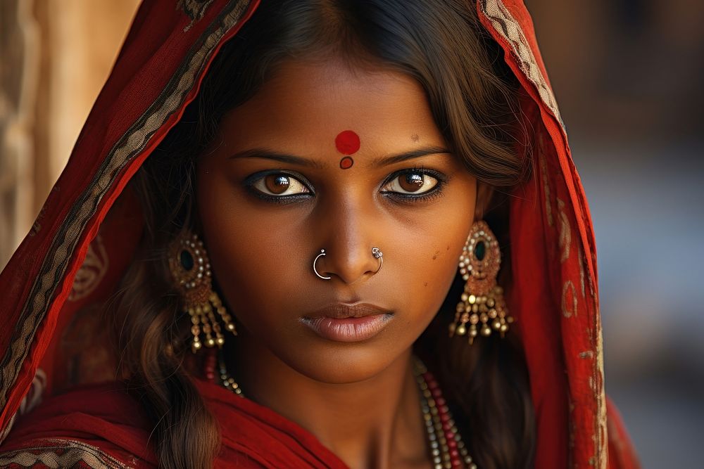 Indian woman portrait fashion photo. AI generated Image by rawpixel.