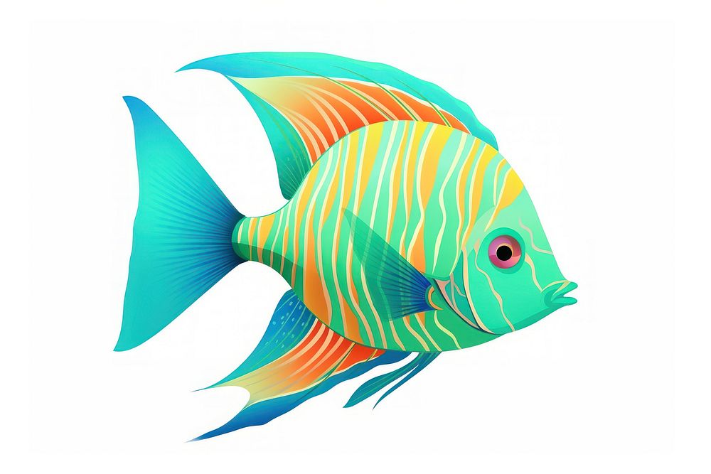 Fish fish animal white background. AI generated Image by rawpixel.