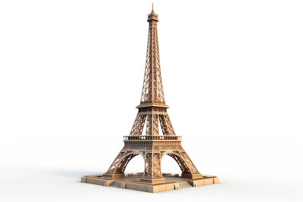 Eiffel tower architecture building landmark. AI generated Image by rawpixel.