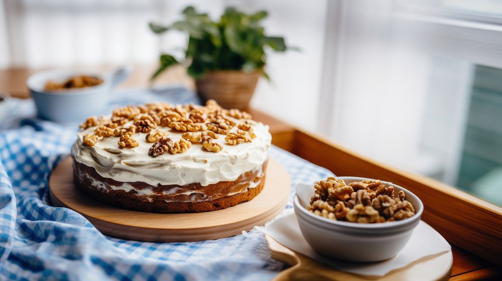 Carrot cake dessert table food. AI generated Image by rawpixel.