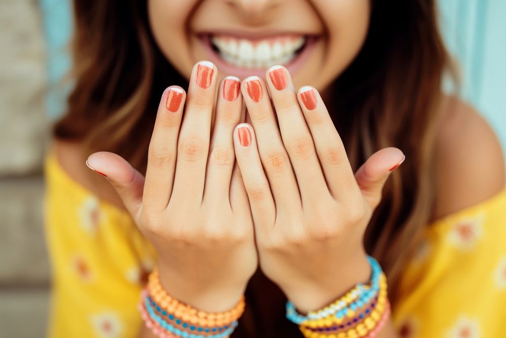 Nails painted hand jewelry finger. AI generated Image by rawpixel.