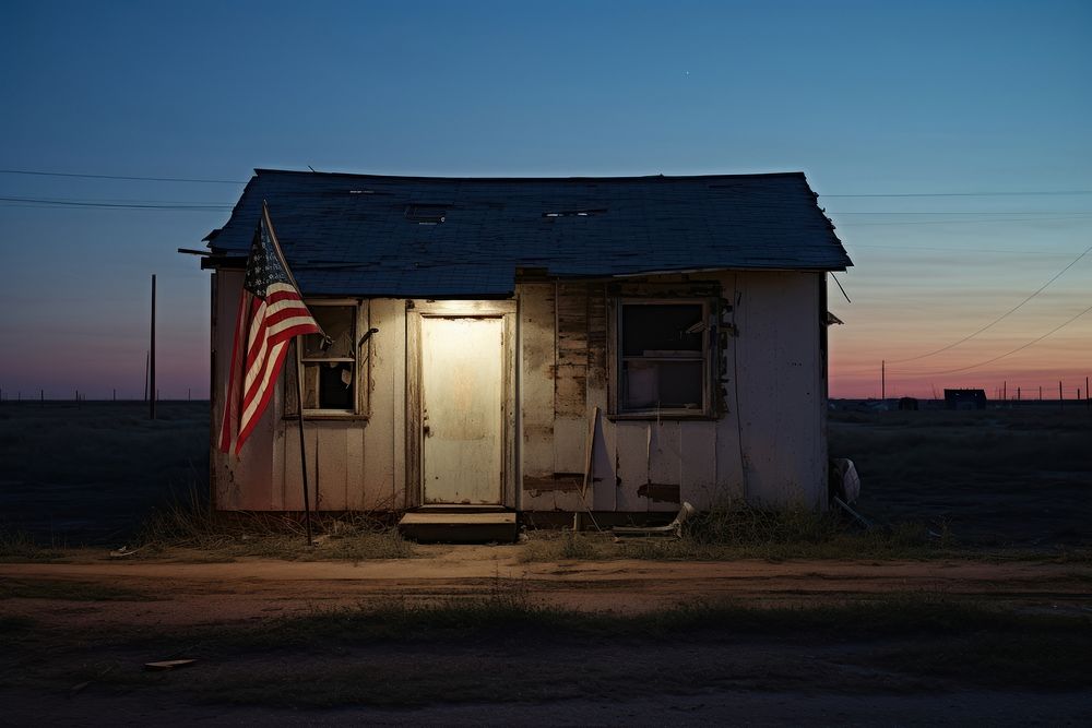 American dream architecture building outdoors. 