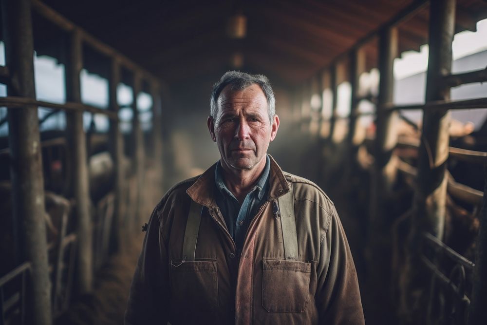 Mature farmer portrait adult photo. AI generated Image by rawpixel.