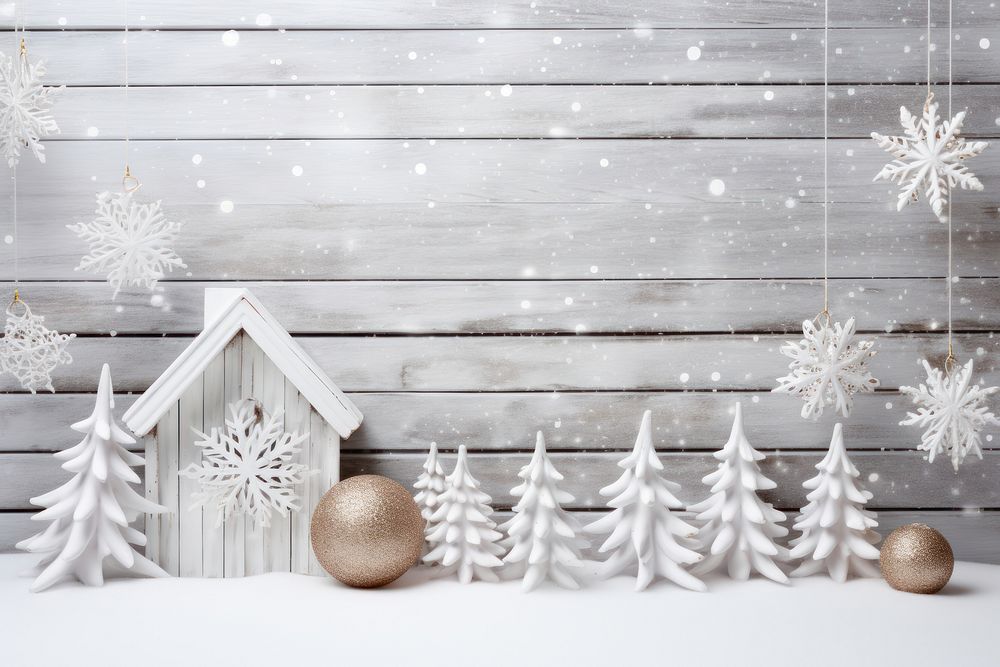 Holiday decoration christmas white snow. AI generated Image by rawpixel.