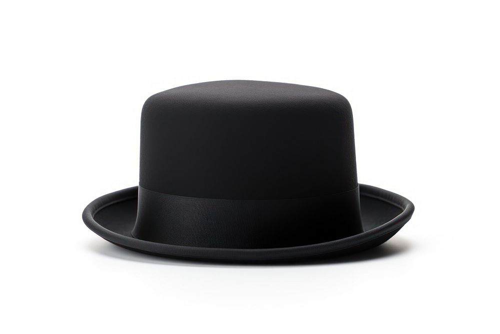 A bowler hat black white background celebration. 