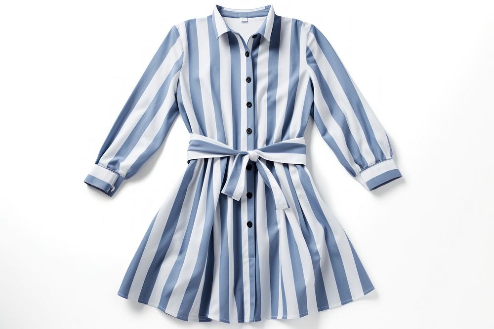 A striped shirt dress fashion sleeve blouse. 