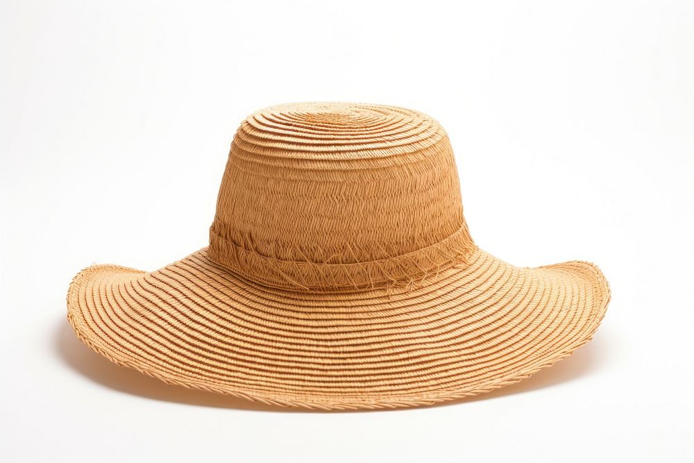 Summer hat white background straw hat. AI generated Image by rawpixel.