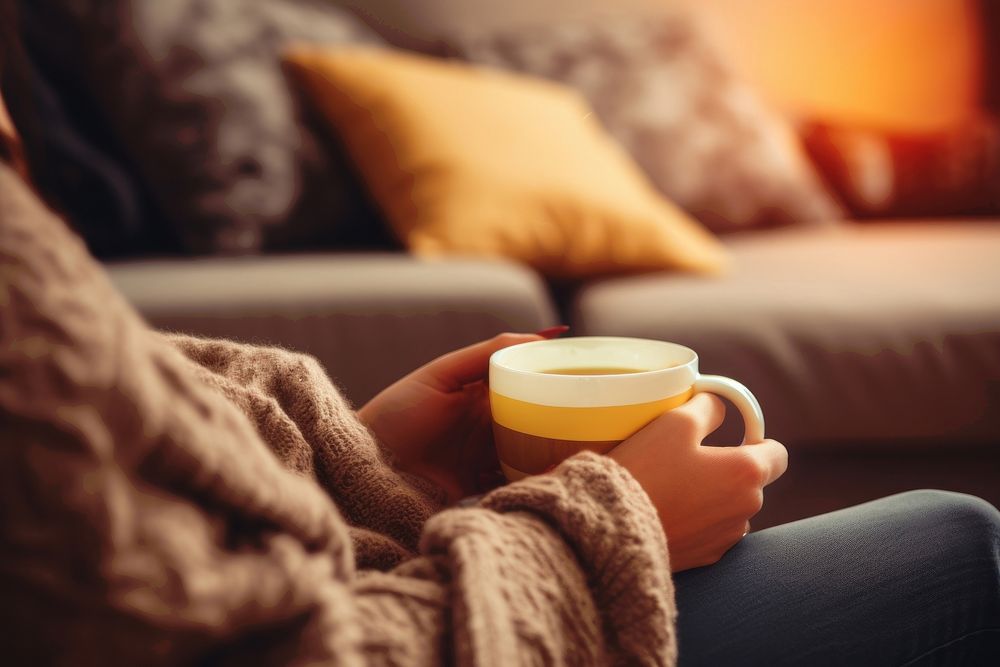Coffee cup blanket holding. AI generated Image by rawpixel.