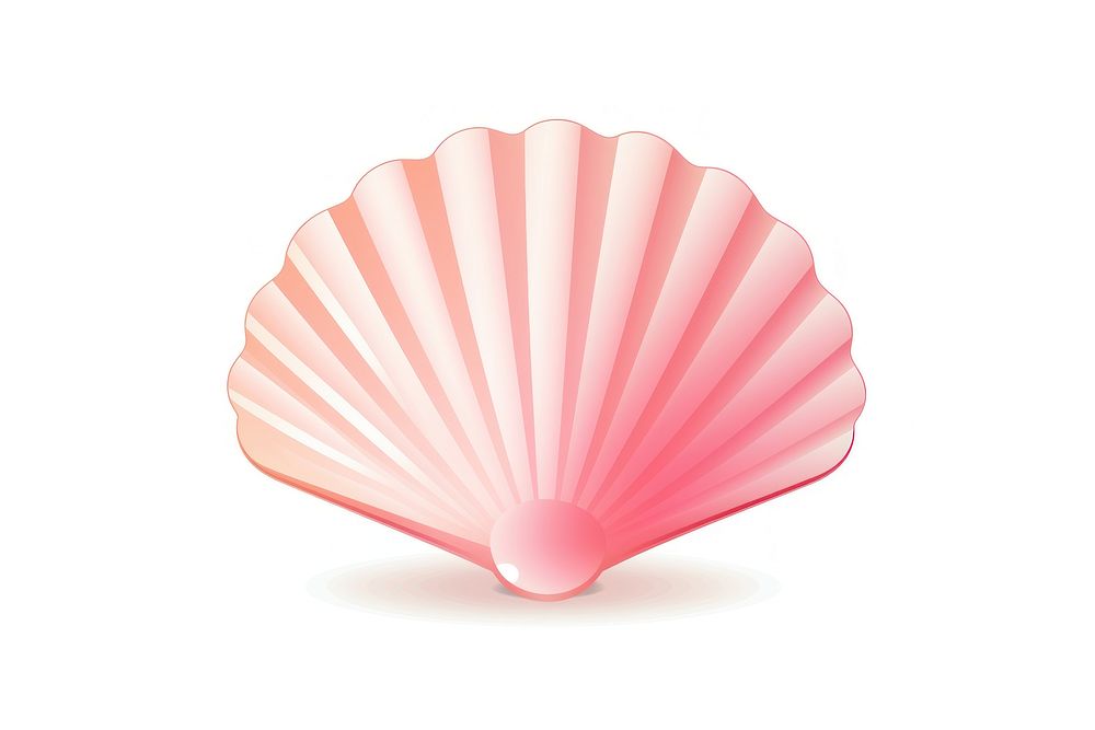 Scallop-seashell clam white background invertebrate. AI generated Image by rawpixel.