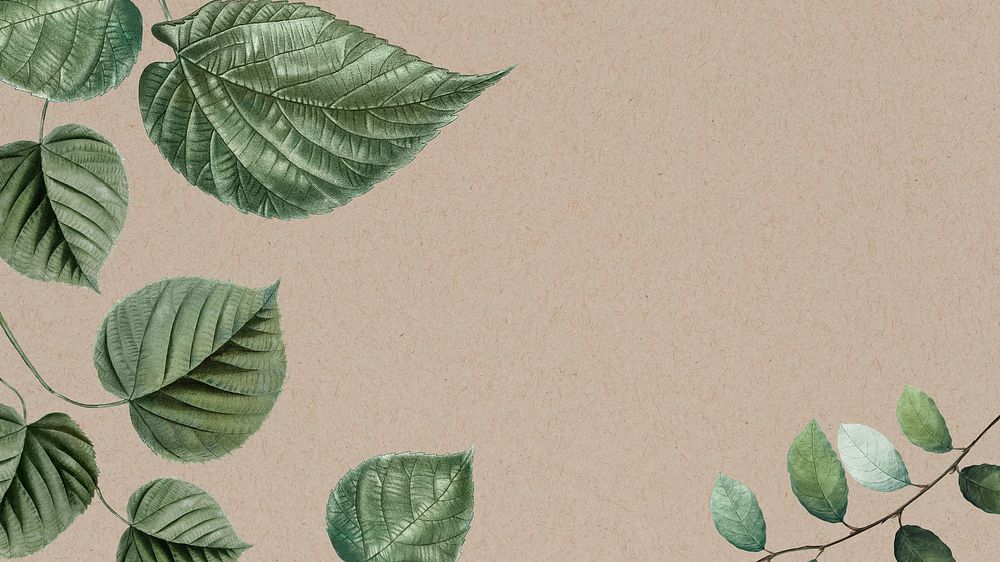 Leaf border brown desktop wallpaper