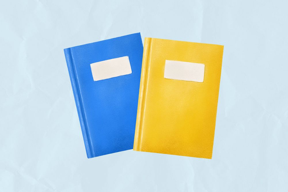 Notebooks, stationery background