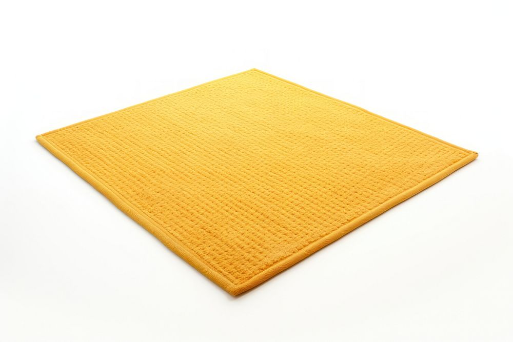 Light yellow rug white background simplicity rectangle. AI generated Image by rawpixel.