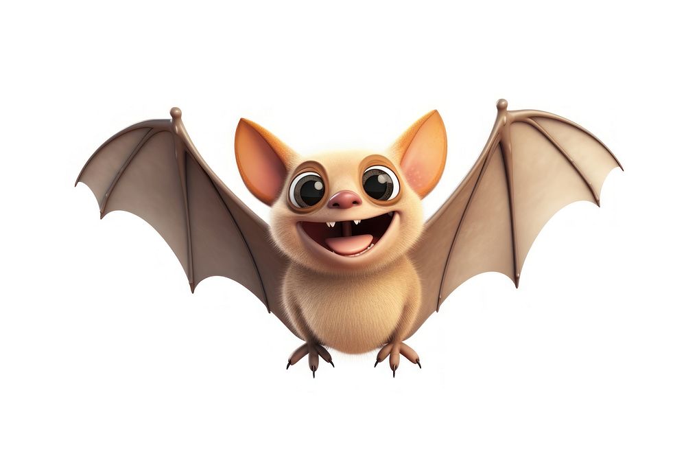 Bat cartoon animal mammal. AI generated Image by rawpixel.