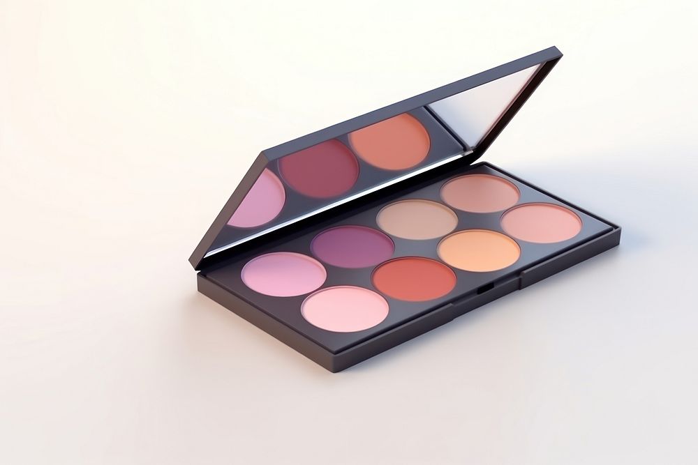 Eyeshadow palette cosmetics white background variation. AI generated Image by rawpixel.