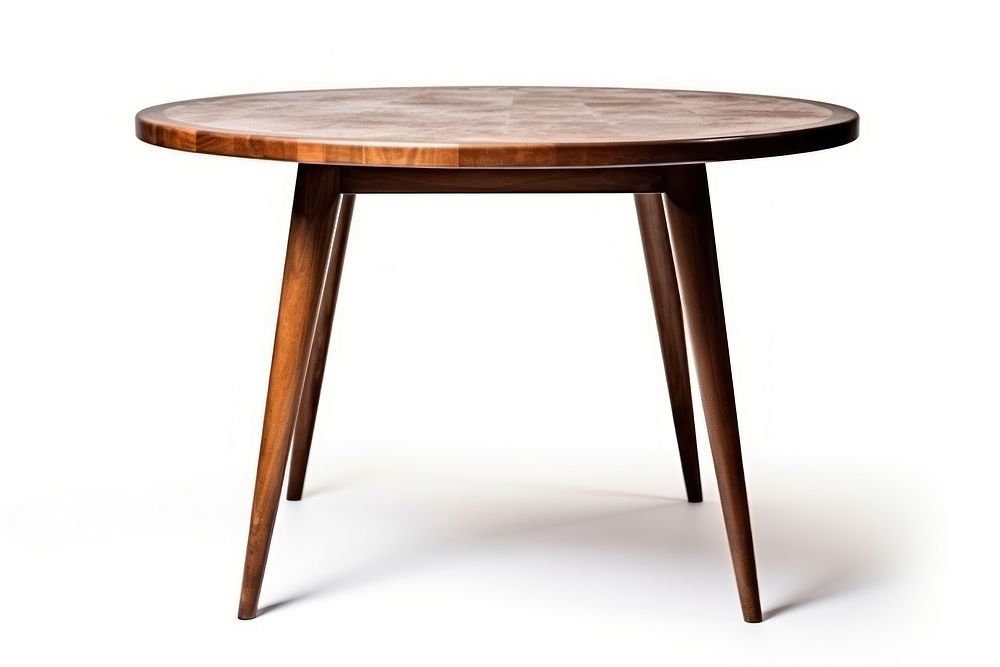 Table furniture brown white background. AI generated Image by rawpixel.