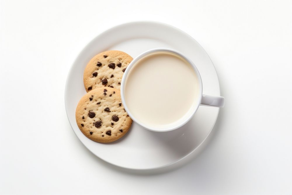 Milktea plate cup coffee. AI generated Image by rawpixel.