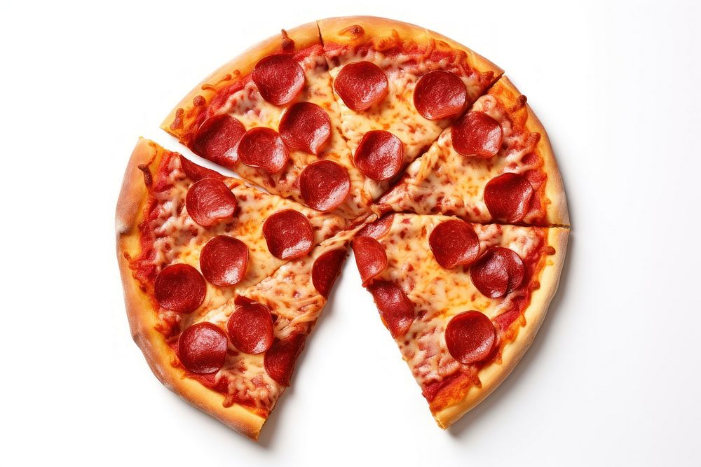 Pizza pepperoni pizza slice food. AI generated Image by rawpixel.