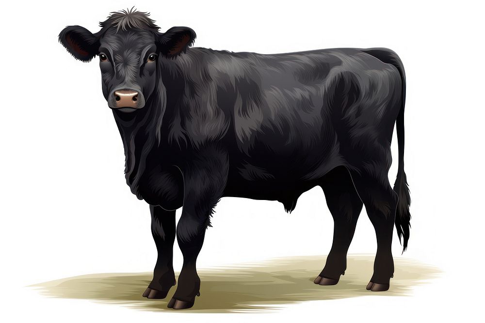 Welsh black cattle livestock mammal animal. AI generated Image by rawpixel.