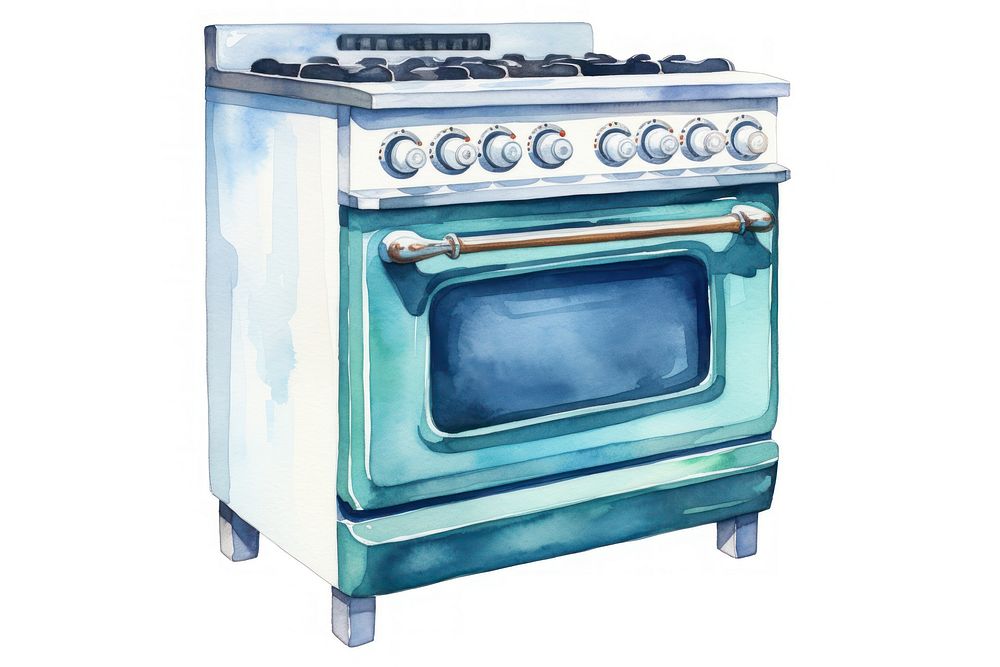 Kitchen stove appliance oven white background. AI generated Image by rawpixel.