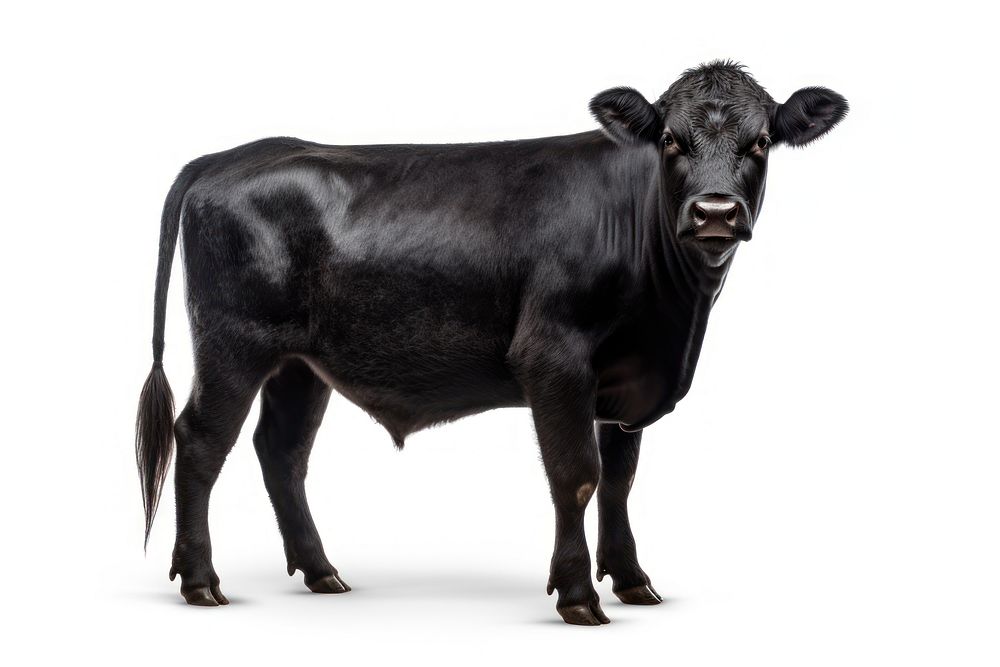 Welsh black cattle livestock mammal animal. AI generated Image by rawpixel.