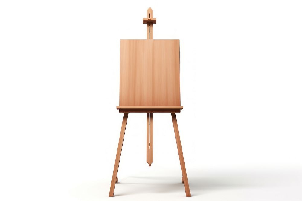 Wooden easel white background architecture creativity. AI generated Image by rawpixel.