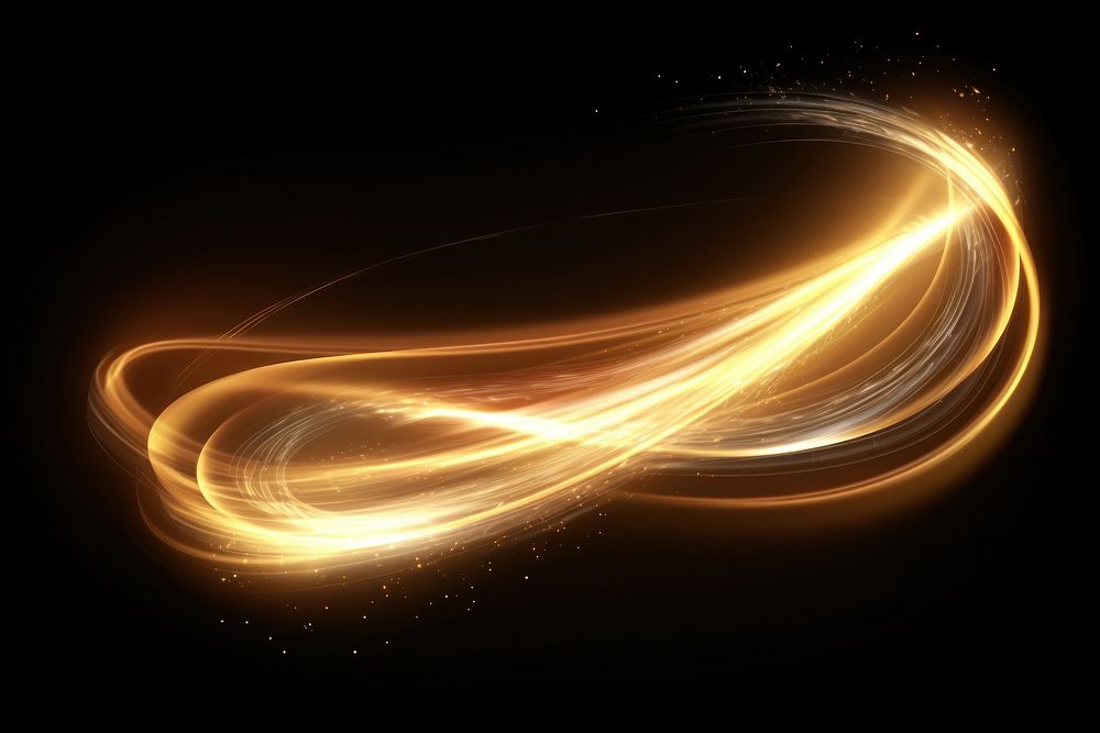 Light gold twirl light circle curve. AI generated Image by rawpixel.
