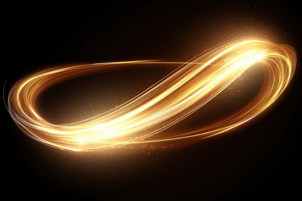 Light gold twirl light lighting circle. AI generated Image by rawpixel.