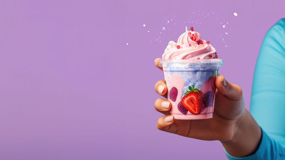 Frozen yoghurt dessert food refreshment. AI generated Image by rawpixel.
