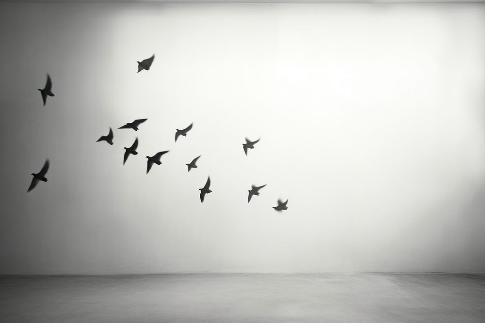 Flying flock bird animal. AI generated Image by rawpixel.