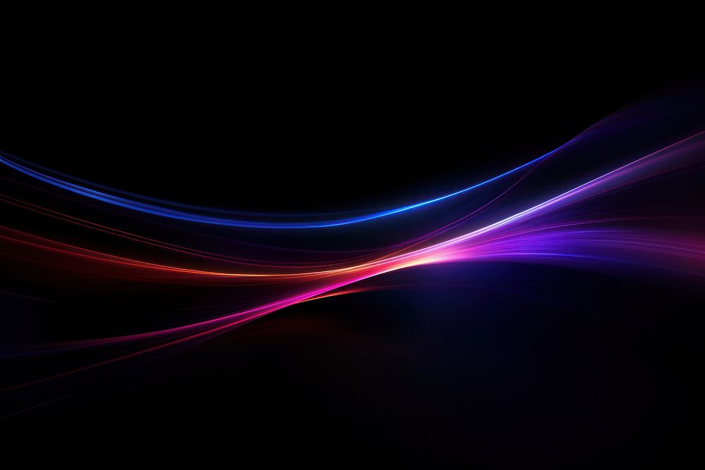 Abstract neon line effect AI generated image by rawpixel
