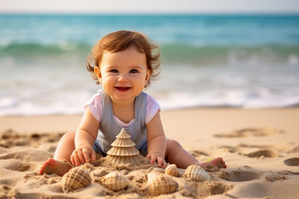 Beach sand portrait outdoors. AI generated Image by rawpixel.