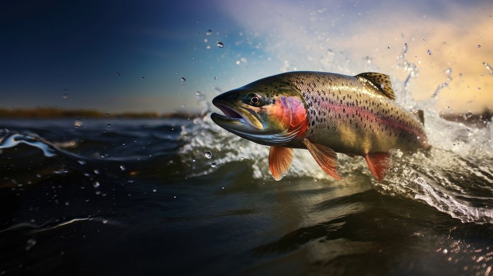 Trout Fish jumping fish outdoors | Premium Photo - rawpixel