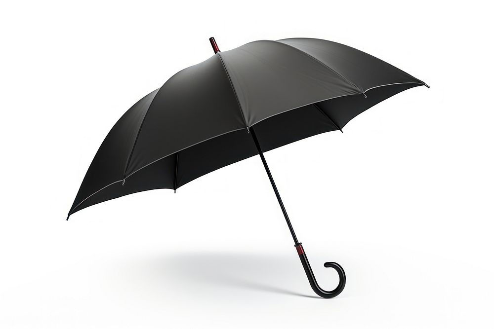 Black umbrella white background protection sheltering. AI generated Image by rawpixel.
