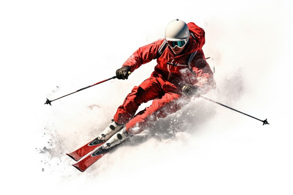 Skiier skiing sports helmet. AI generated Image by rawpixel.