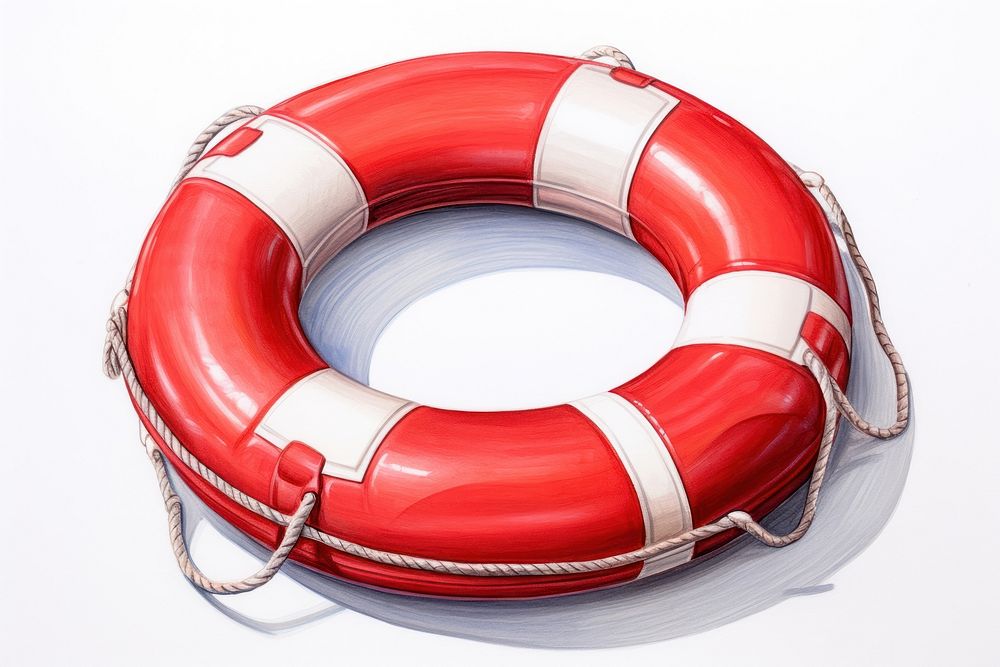 Lifebuoy water inflatable protection. AI generated Image by rawpixel.