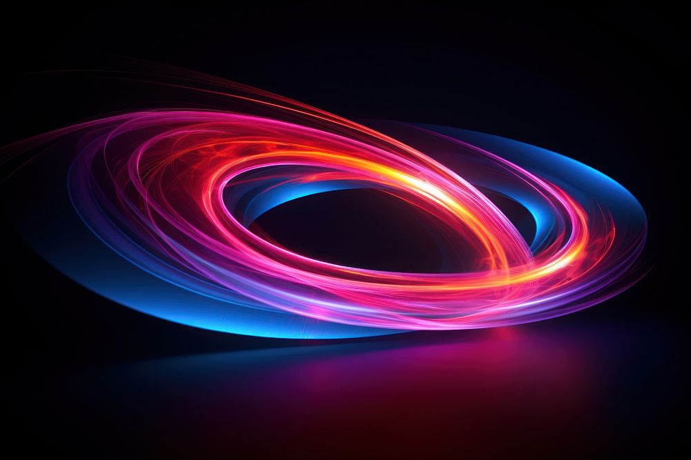 Abstract neon light, dark background, effect  by rawpixel