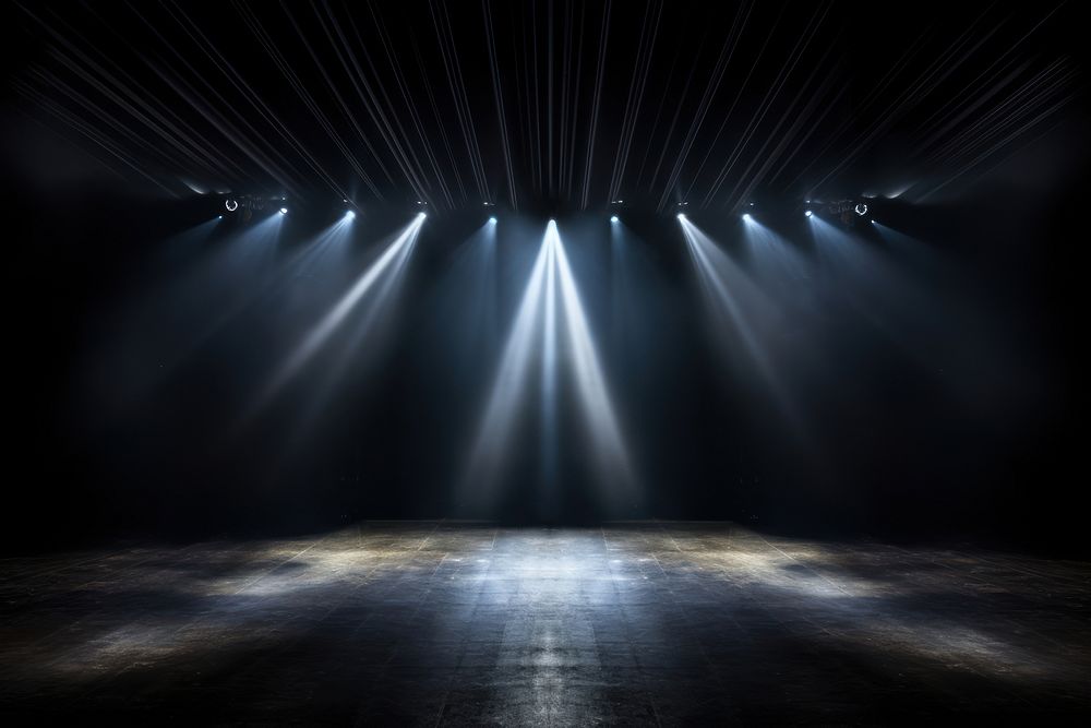 Stage spotlight effect, black background,  by rawpixel