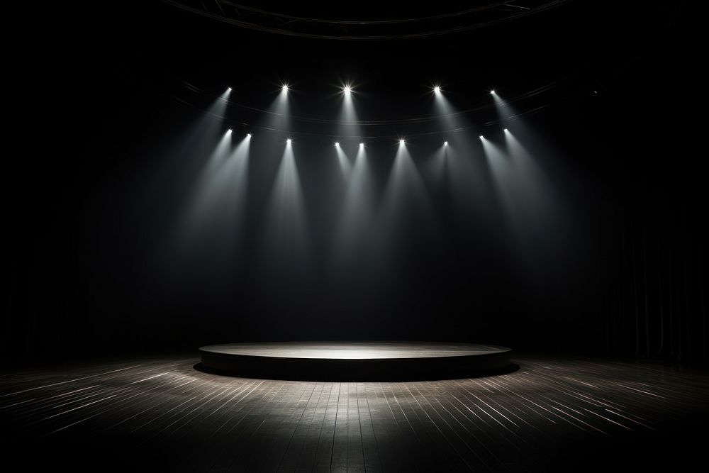 Stage spotlight effect, black background,  by rawpixel