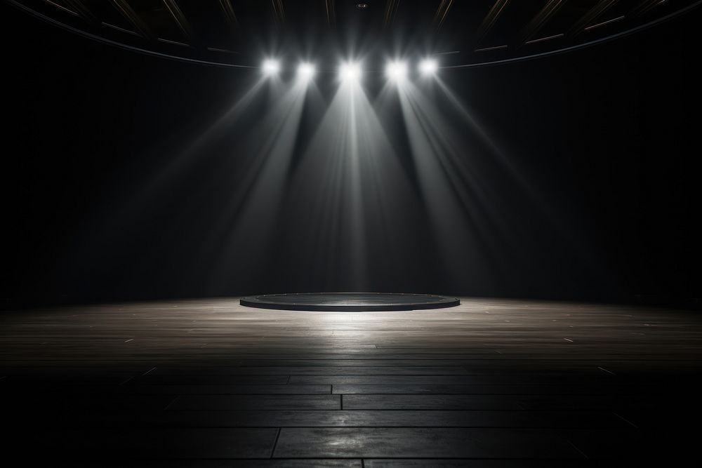 Stage spotlight effect, black background, AI generated image by rawpixel