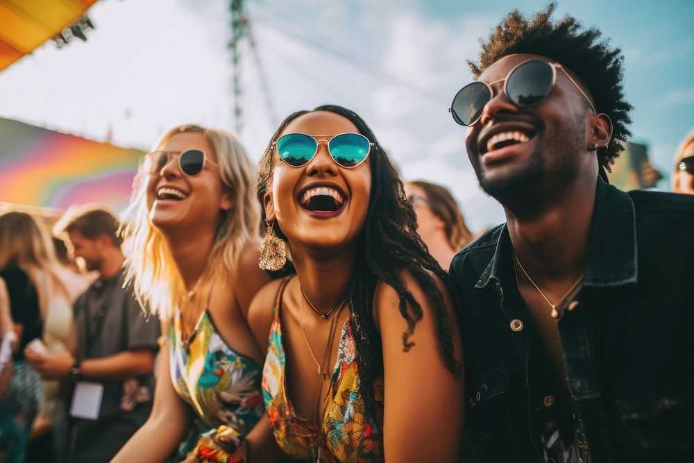 Laughing festival music adult. AI | Free Photo - rawpixel