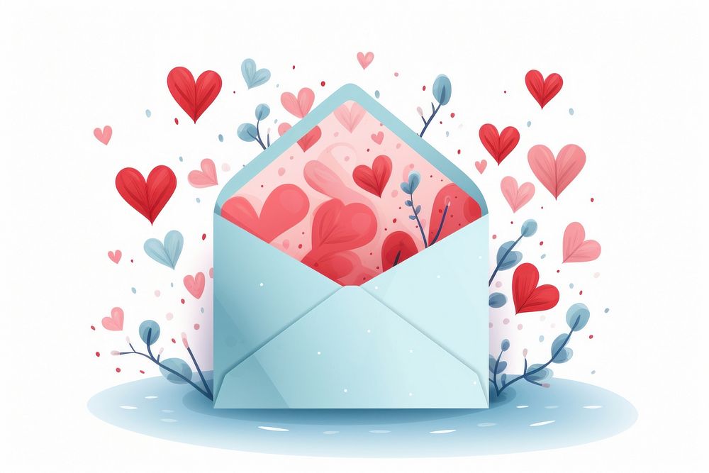 Love letter celebration envelope cartoon. AI generated Image by rawpixel.