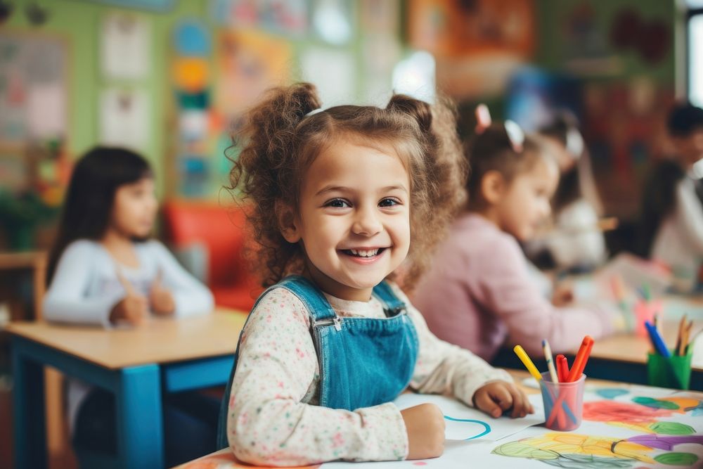 Student child smile happy. 