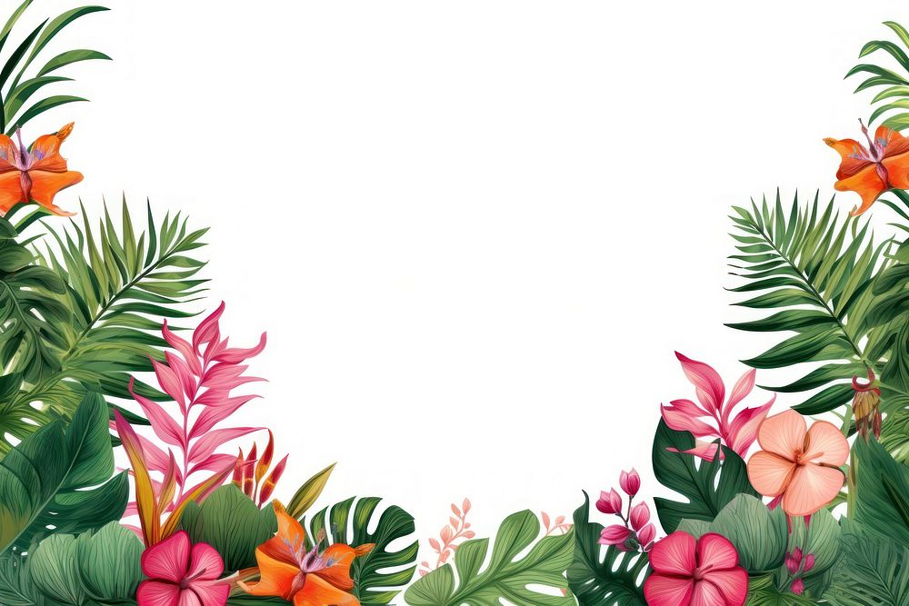 Jungle leaves flower backgrounds outdoors. AI generated Image by rawpixel.