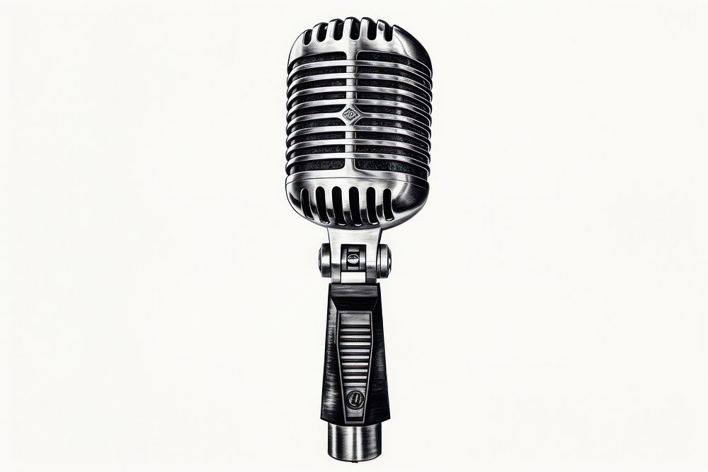 Retro microphone technology equipment appliance. AI generated Image by rawpixel.